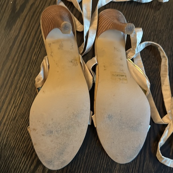 ANNE MICHELLE HANDMADE BOHEMIAN WRAP AROUND HEELED SANDALS SIZE 9 - Picture 4 of 5